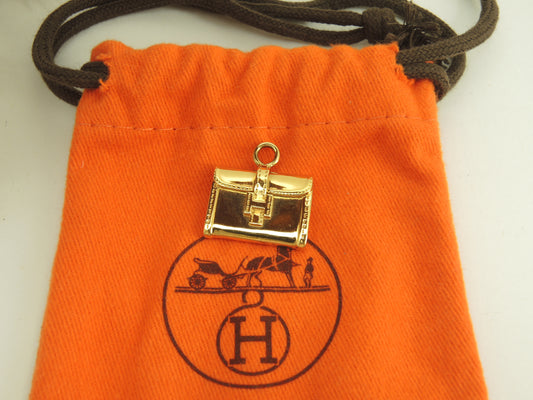 エルメス ペンダントトップ ジジェ ゴールド ネックレス用 チョーカー用 極美品@ 2