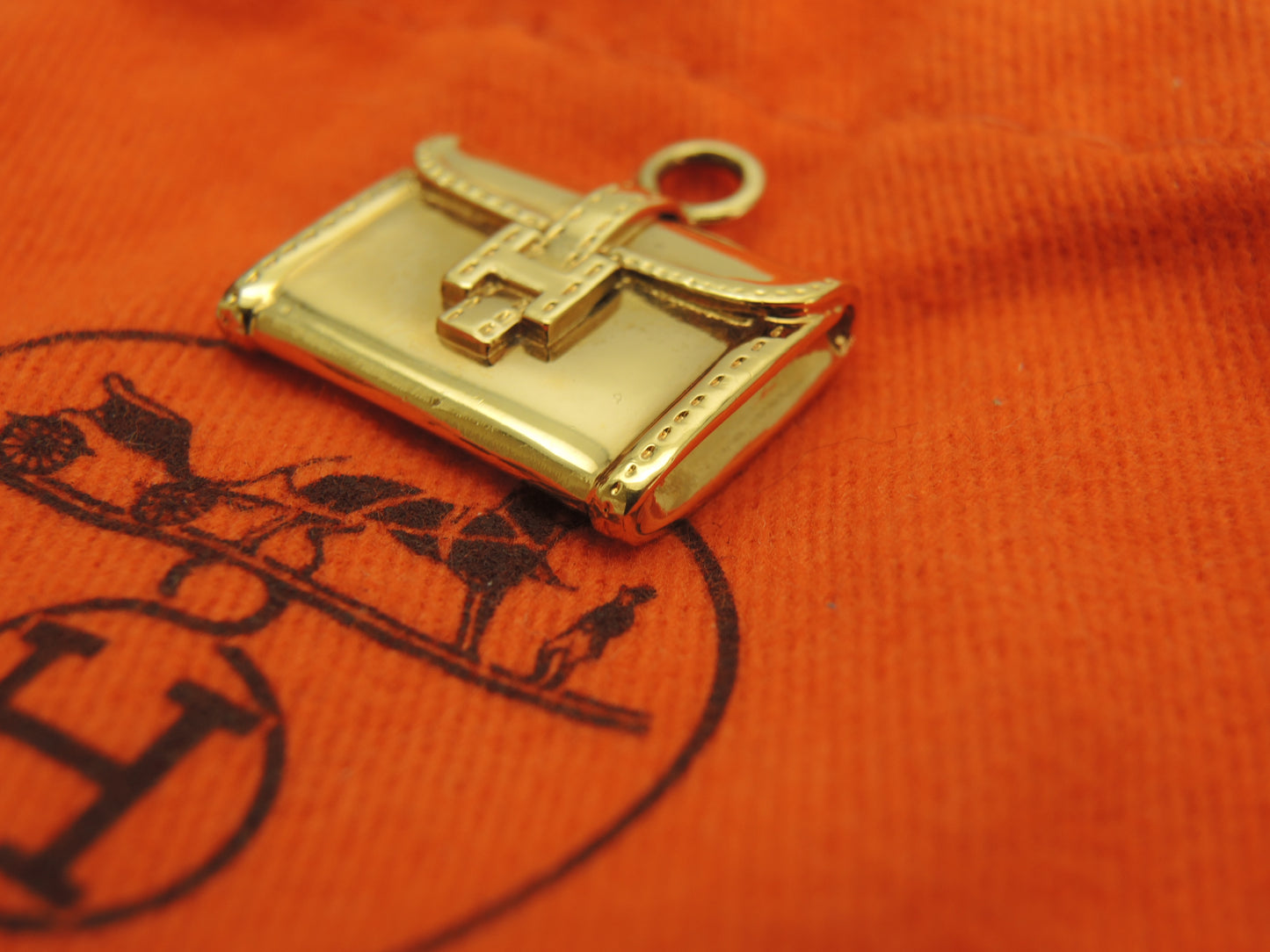 エルメス ペンダントトップ ジジェ ゴールド ネックレス用 チョーカー用 極美品@ 2