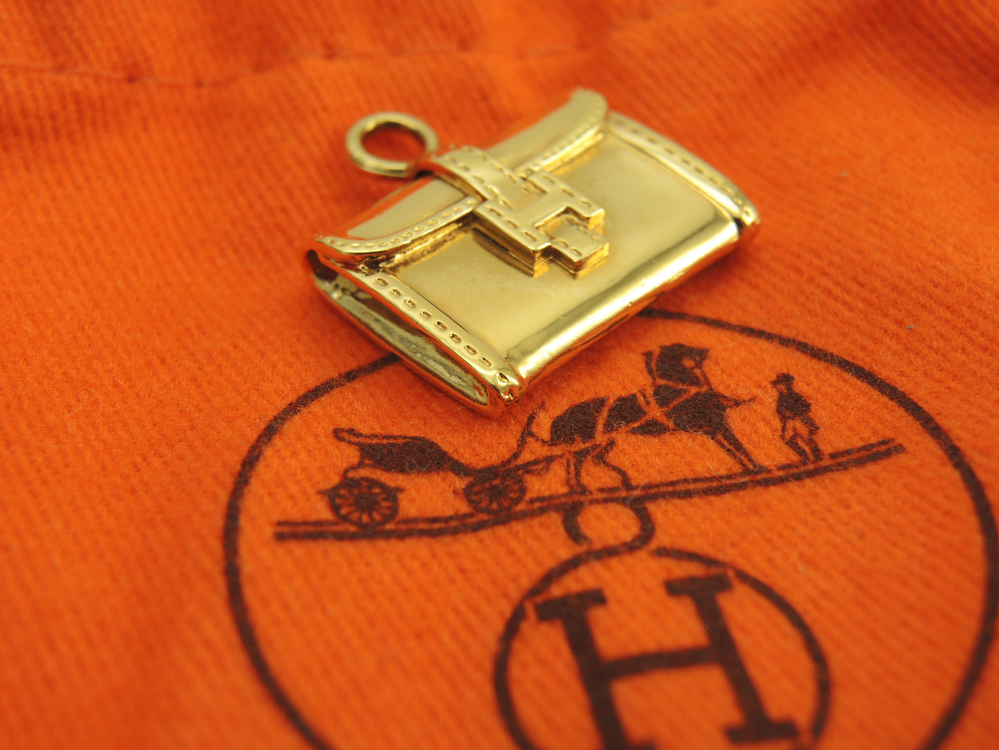 エルメス ペンダントトップ ジジェ ゴールド ネックレス用 チョーカー用 極美品@ 2