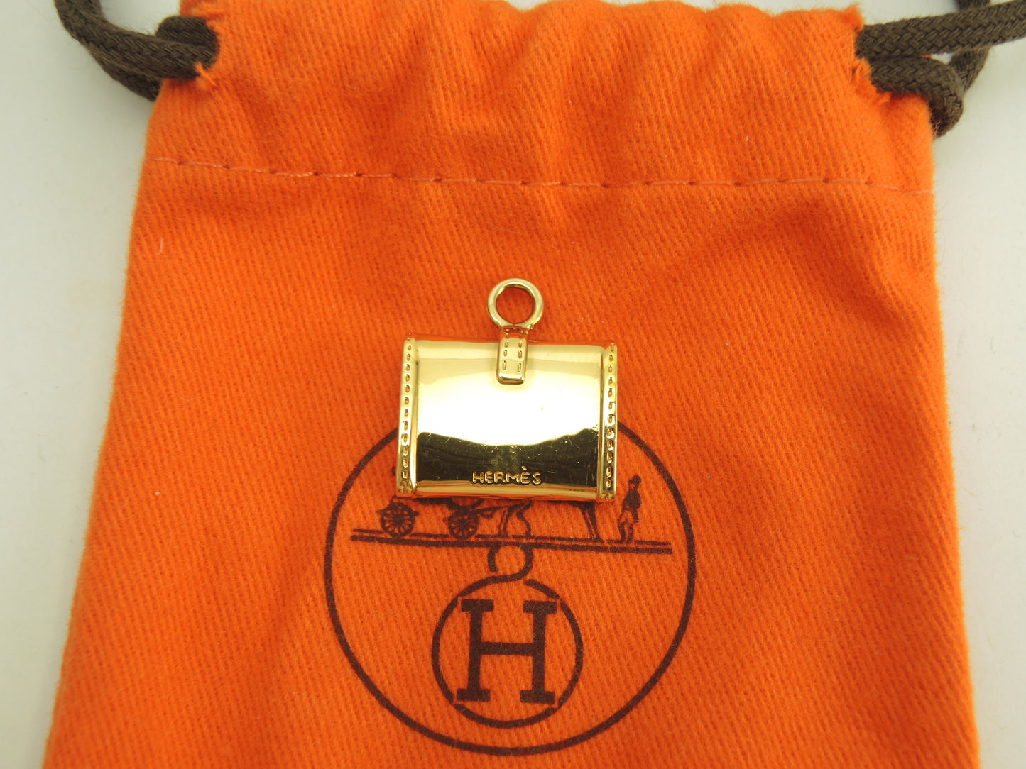 エルメス ペンダントトップ ジジェ ゴールド ネックレス用 チョーカー用 極美品@ 2