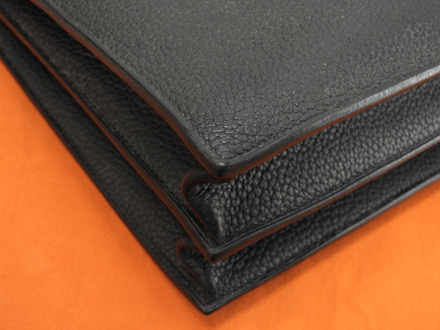 エルメス サックアデペッシュ41 フィヨルド黒 シルバー金具 メンズ書類かばん@ 1
