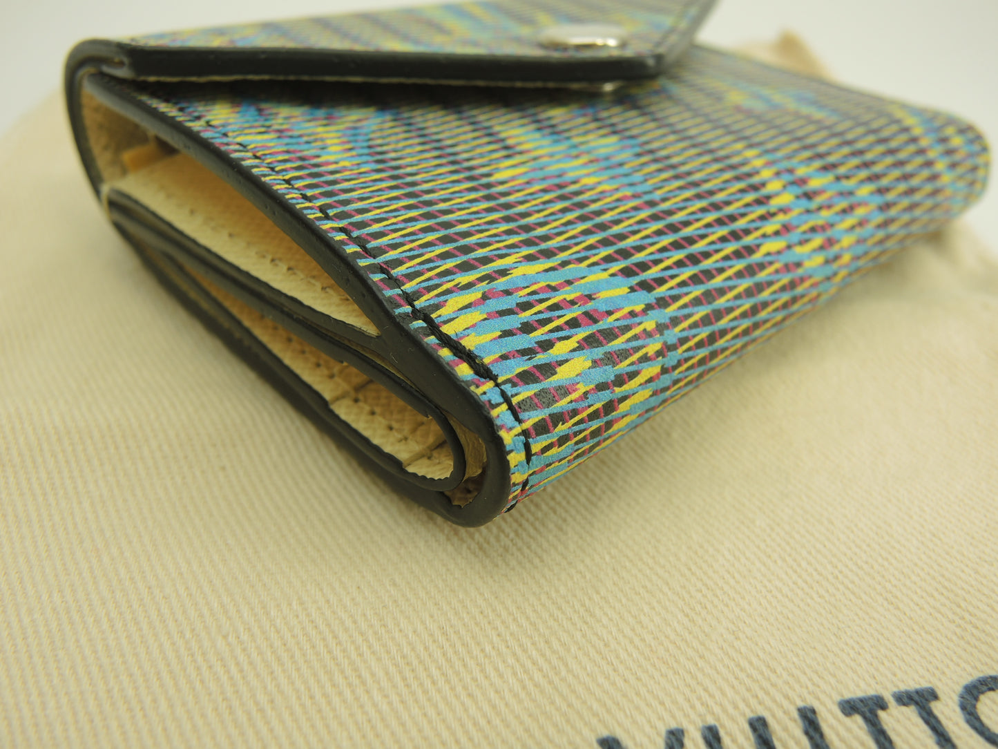 ルイヴィトン ポルトフォイユゾエ M68665 モノグラムLVポップ青 3折ミニ財布 未使用@TN2129