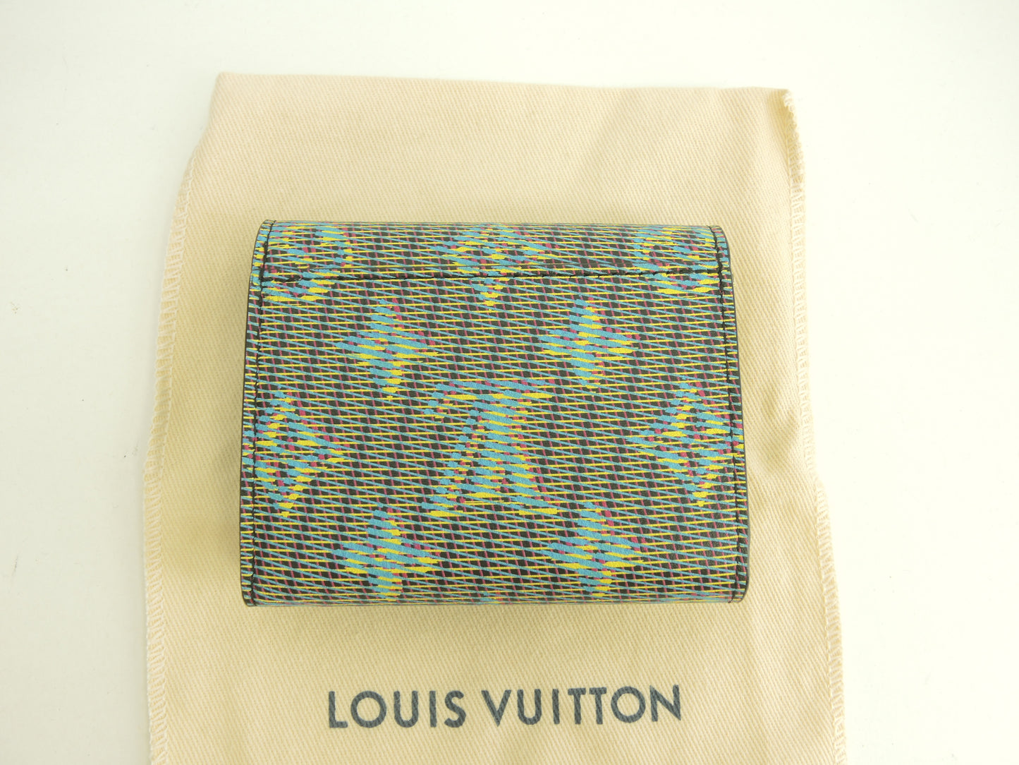 ルイヴィトン ポルトフォイユゾエ M68665 モノグラムLVポップ青 3折ミニ財布 未使用@TN2129