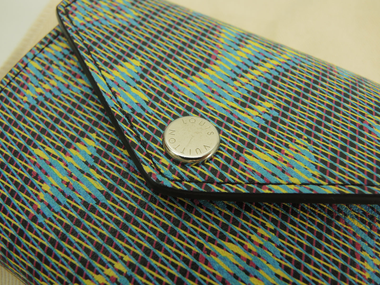 ルイヴィトン ポルトフォイユゾエ M68665 モノグラムLVポップ青 3折ミニ財布 未使用@TN2129