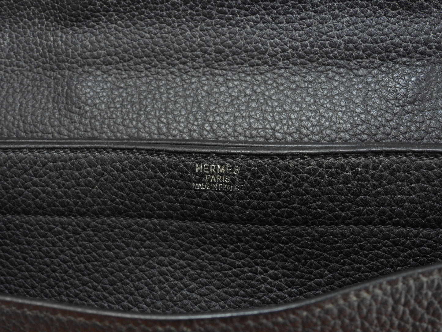 エルメス サックアデペッシュ41 フィヨルド黒 シルバー金具 メンズ書類かばん@ 1