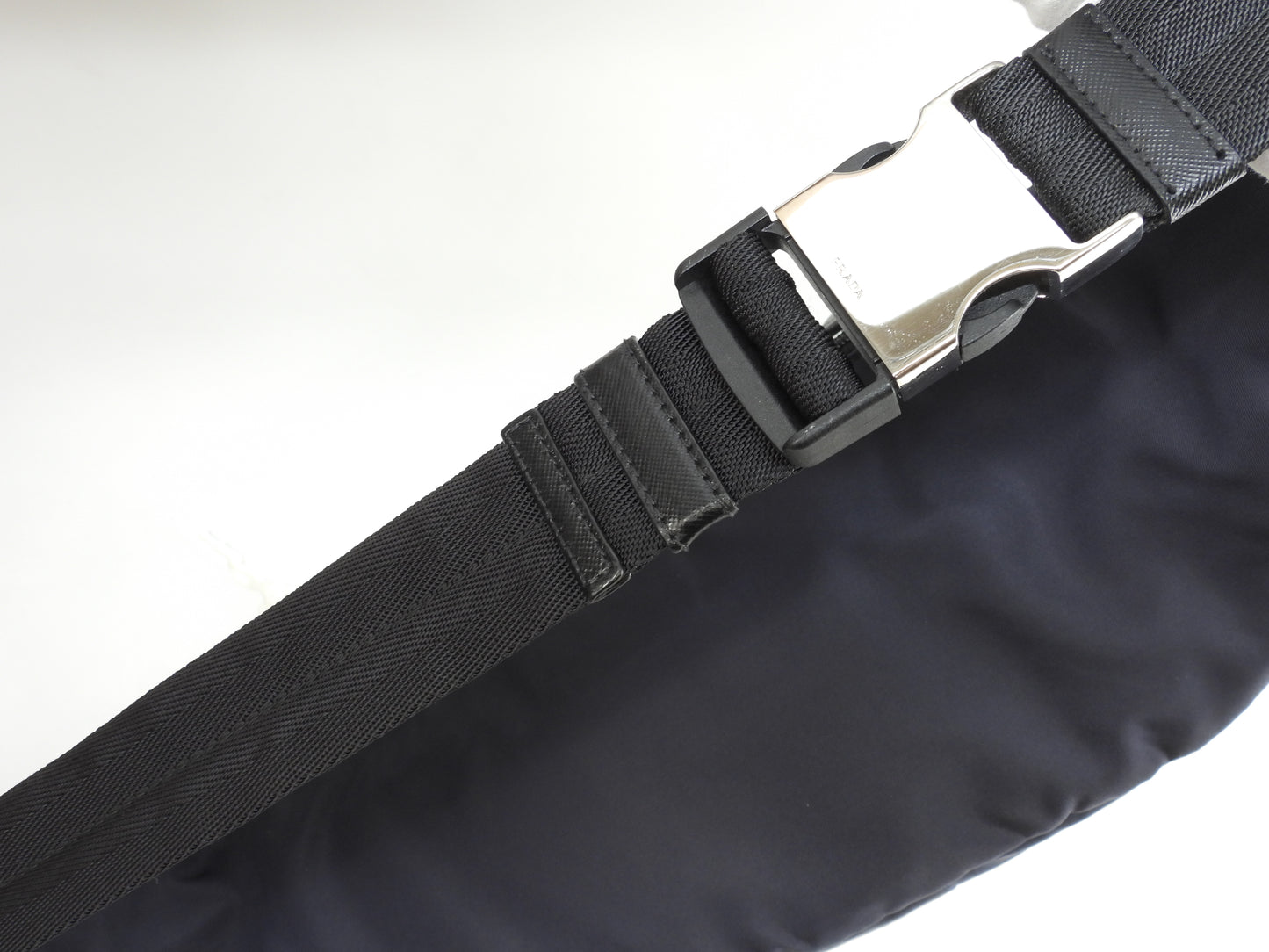 プラダ ボディバッグ中 ナイロン 紺 ウエストバッグ ヒップバッグ 美品@164 4