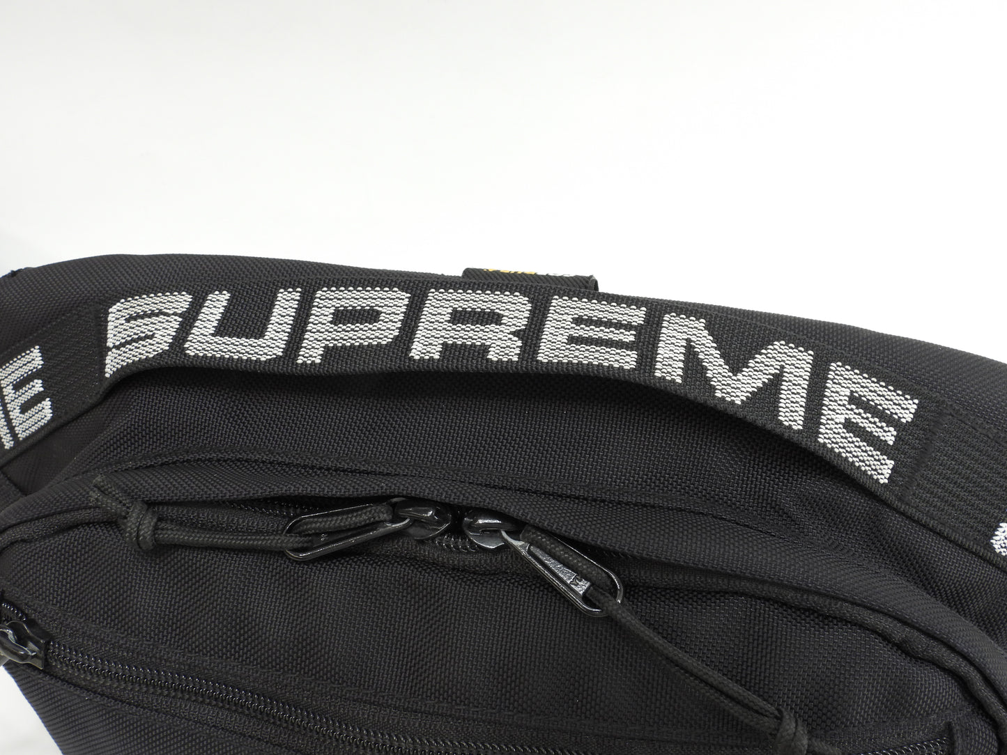 シュプリーム ボディバッグ Supremeロゴ ナイロン黒 バムバッグ ハンドバッグ 美品@ 6