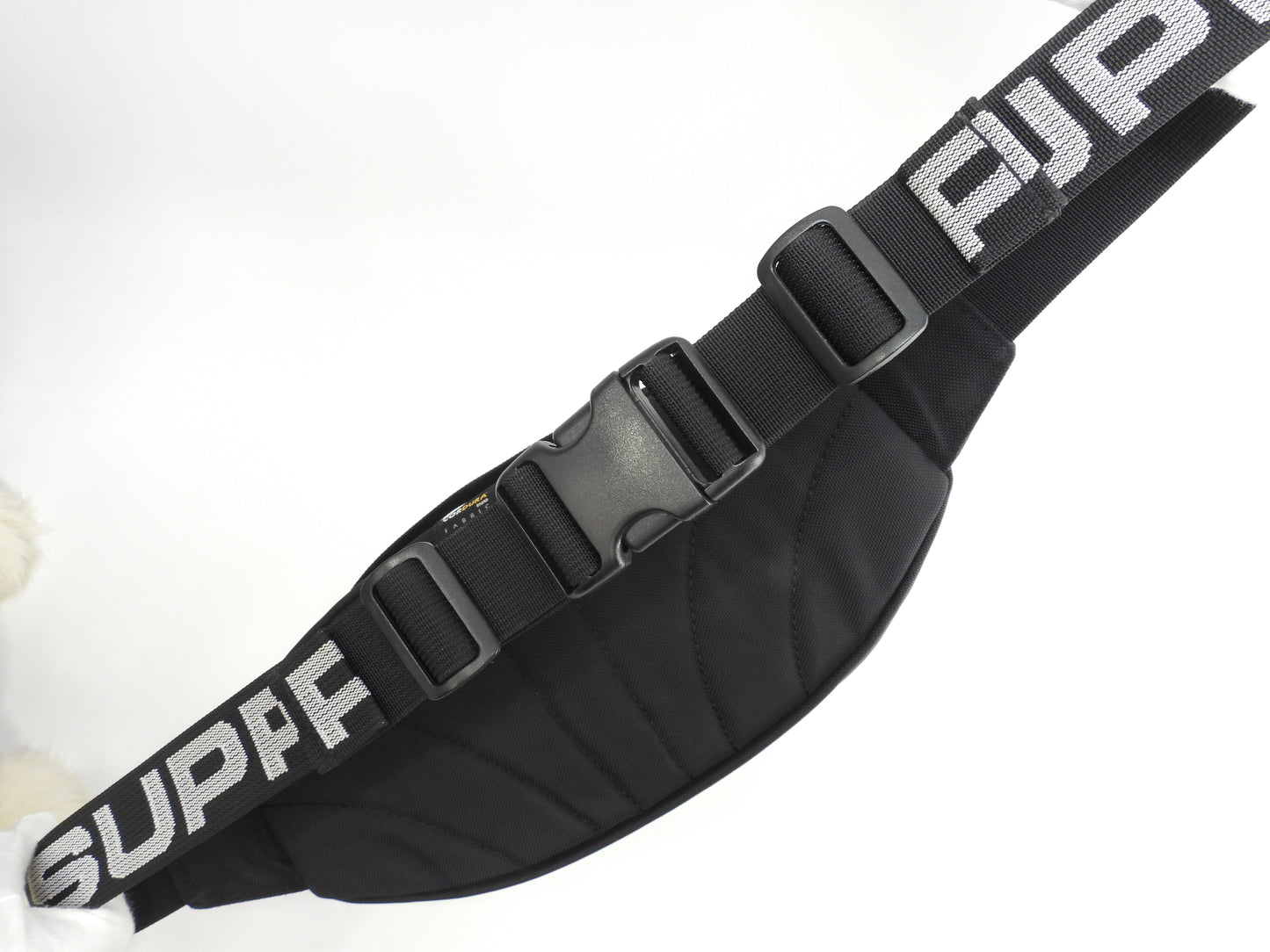 シュプリーム ボディバッグ Supremeロゴ ナイロン黒 バムバッグ ハンドバッグ 美品@ 6