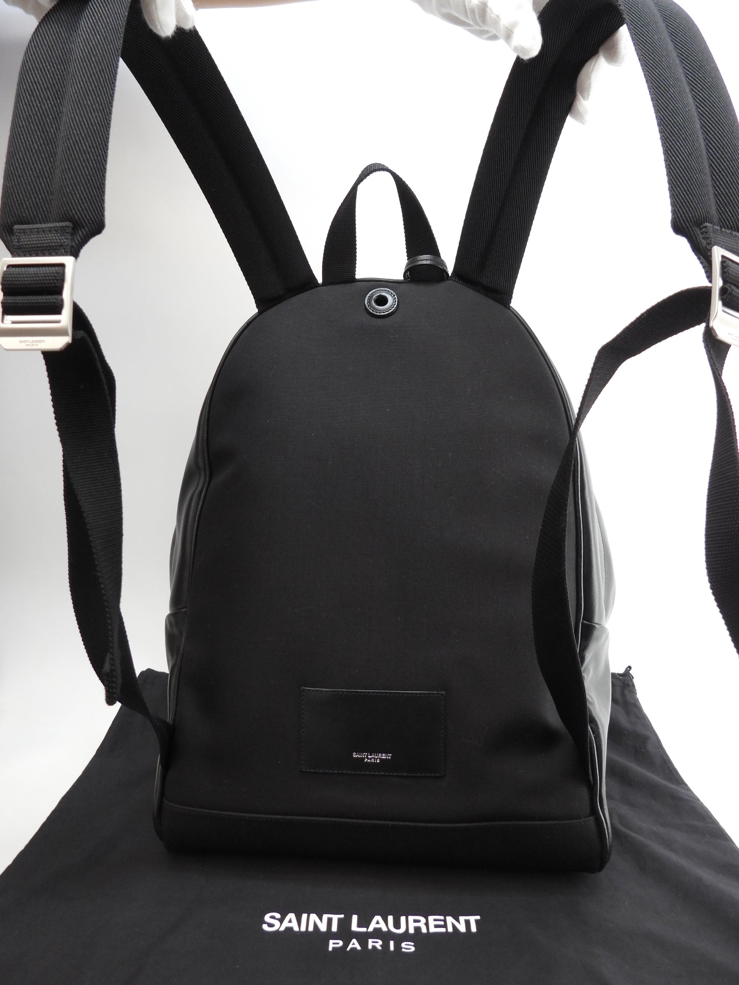 Saint Laurent Backpack City YSL Leather Black Rucksack Bag Very Good Condition @ 8