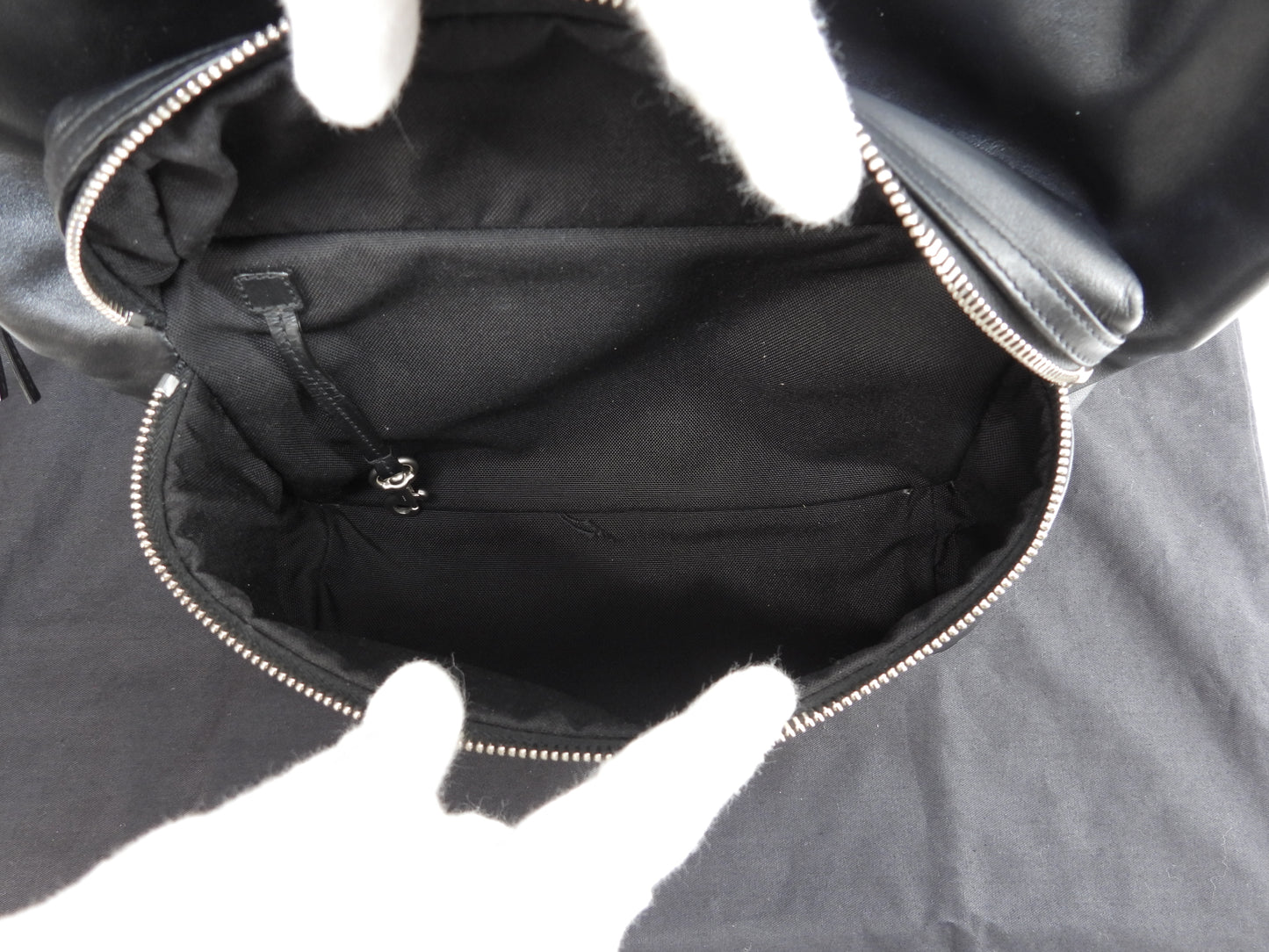 Saint Laurent Backpack City YSL Leather Black Rucksack Bag Very Good Condition @ 8