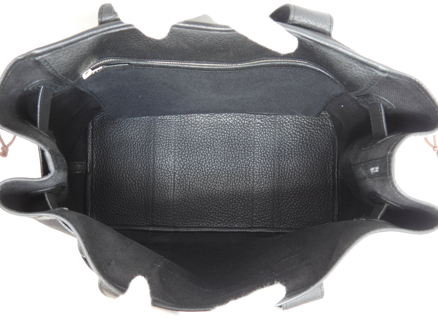 エルメス プティットサンチュールMM コットン/レザー 黒 トートバッグ ハンドバッグ@□J 17