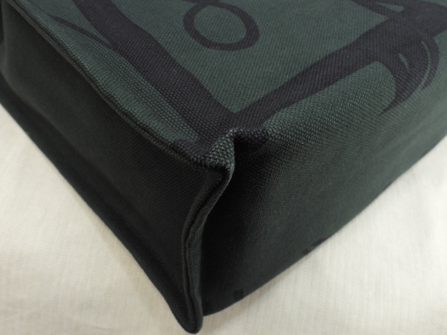 エルメス エトリヴィエール スティープル 緑コットンデニム焦茶革 ショルダーバッグ@□Q 2