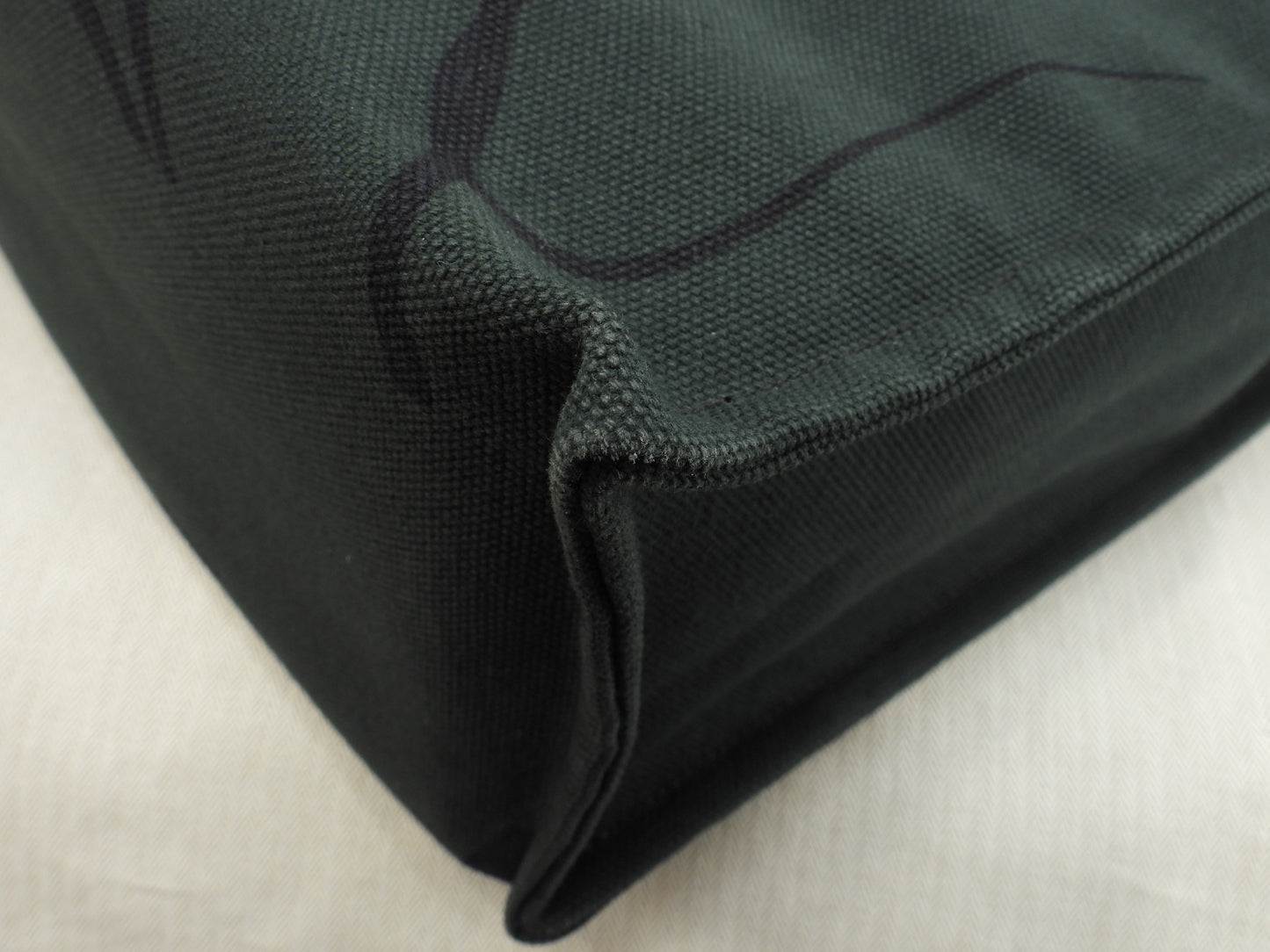 エルメス エトリヴィエール スティープル 緑コットンデニム焦茶革 ショルダーバッグ@□Q 2