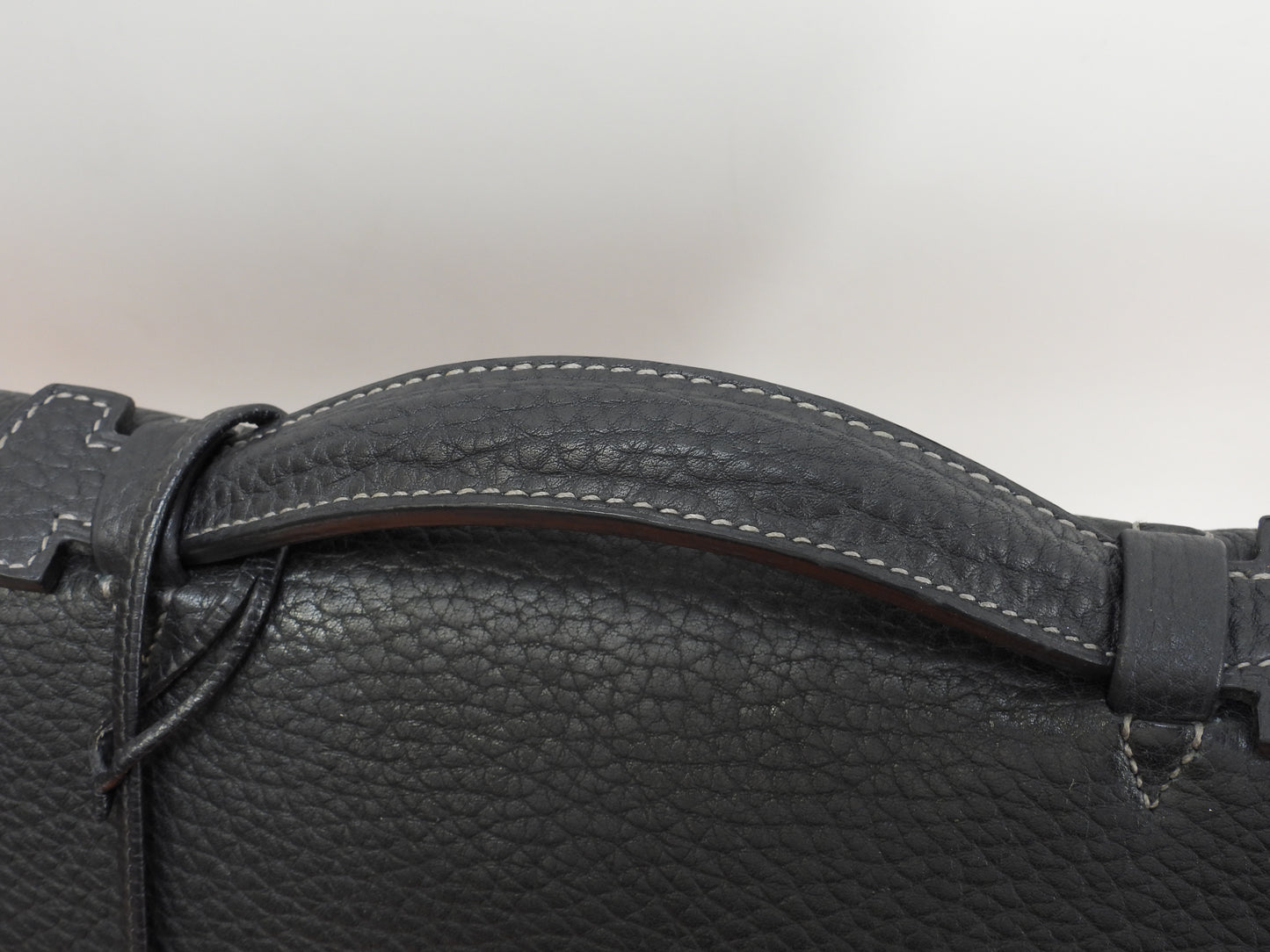 エルメス サックアデペッシュ41 フィヨルド紺 シルバー金具 メンズ書類かばん 美品@ 1