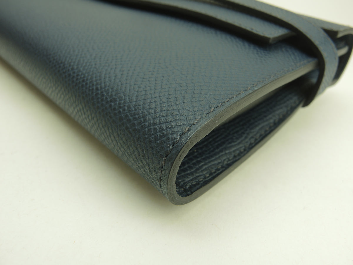 エルメス ケリーロングウォレット エプソン紺 ゴールド金具 長財布 未使用@□R