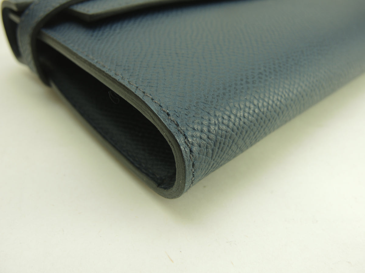 エルメス ケリーロングウォレット エプソン紺 ゴールド金具 長財布 未使用@□R