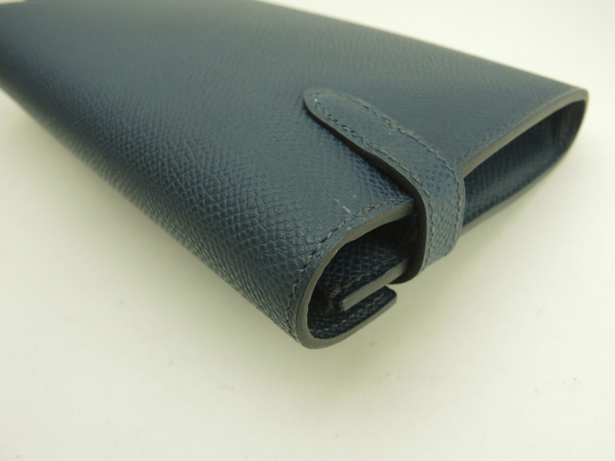 エルメス ケリーロングウォレット エプソン紺 ゴールド金具 長財布 未使用@□R