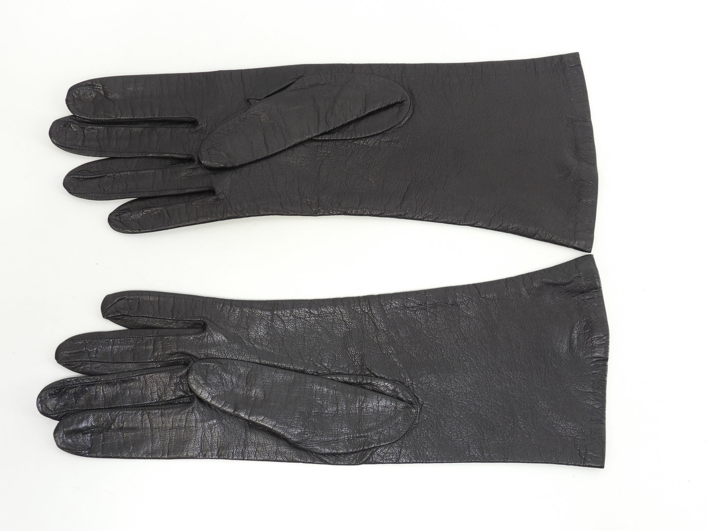 エルメス グローブ ラムスキンレザー 黒 レディース 手袋 ガンツ 薄手 美品@ 1