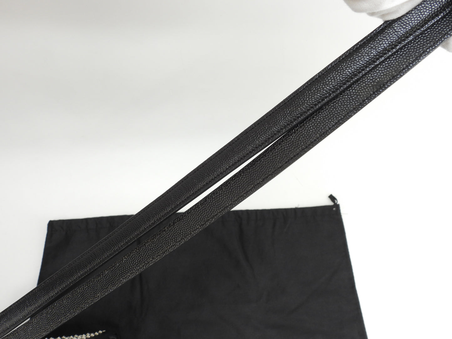 サンローラン サックドジュールナノ スタッズ レザー黒 ミニハンドバッグ ポシェット YSL 美品@ 73