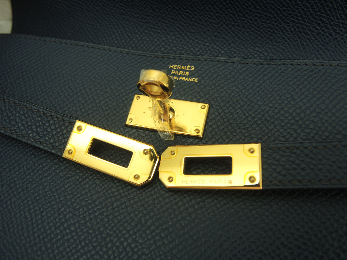 エルメス ケリーロングウォレット エプソン紺 ゴールド金具 長財布 未使用@□R
