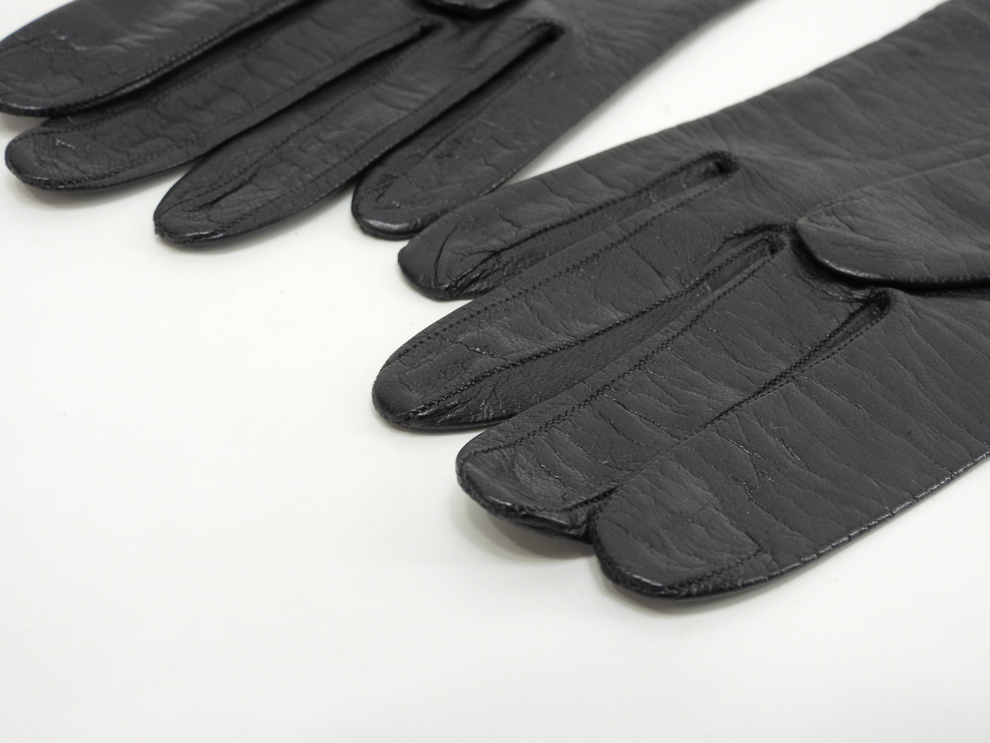 エルメス グローブ ラムスキンレザー 黒 レディース 手袋 ガンツ 薄手 美品@ 1