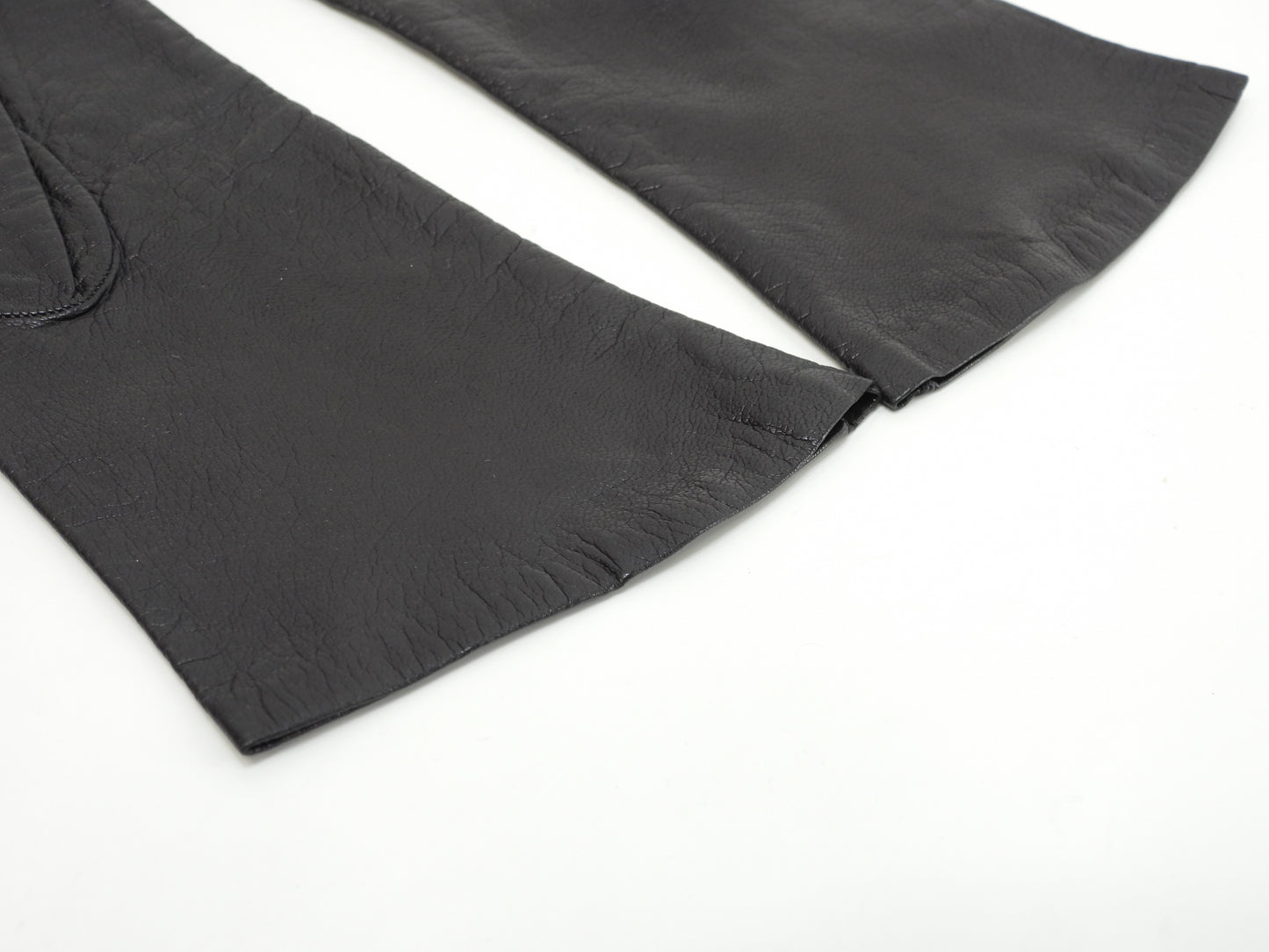 エルメス グローブ ラムスキンレザー 黒 レディース 手袋 ガンツ 薄手 美品@ 1