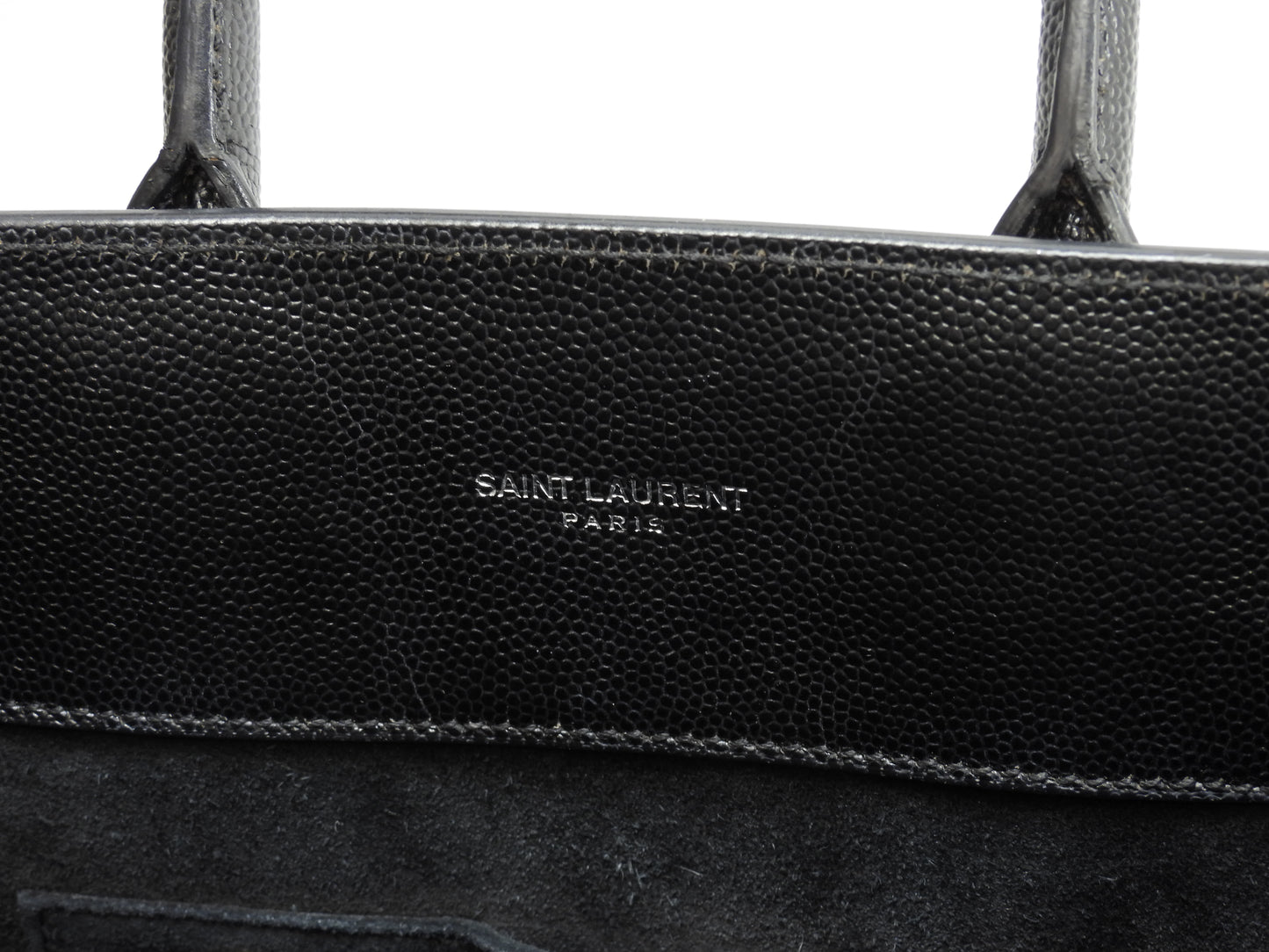 サンローラン サックドジュールナノ スタッズ レザー黒 ミニハンドバッグ ポシェット YSL 美品@ 73