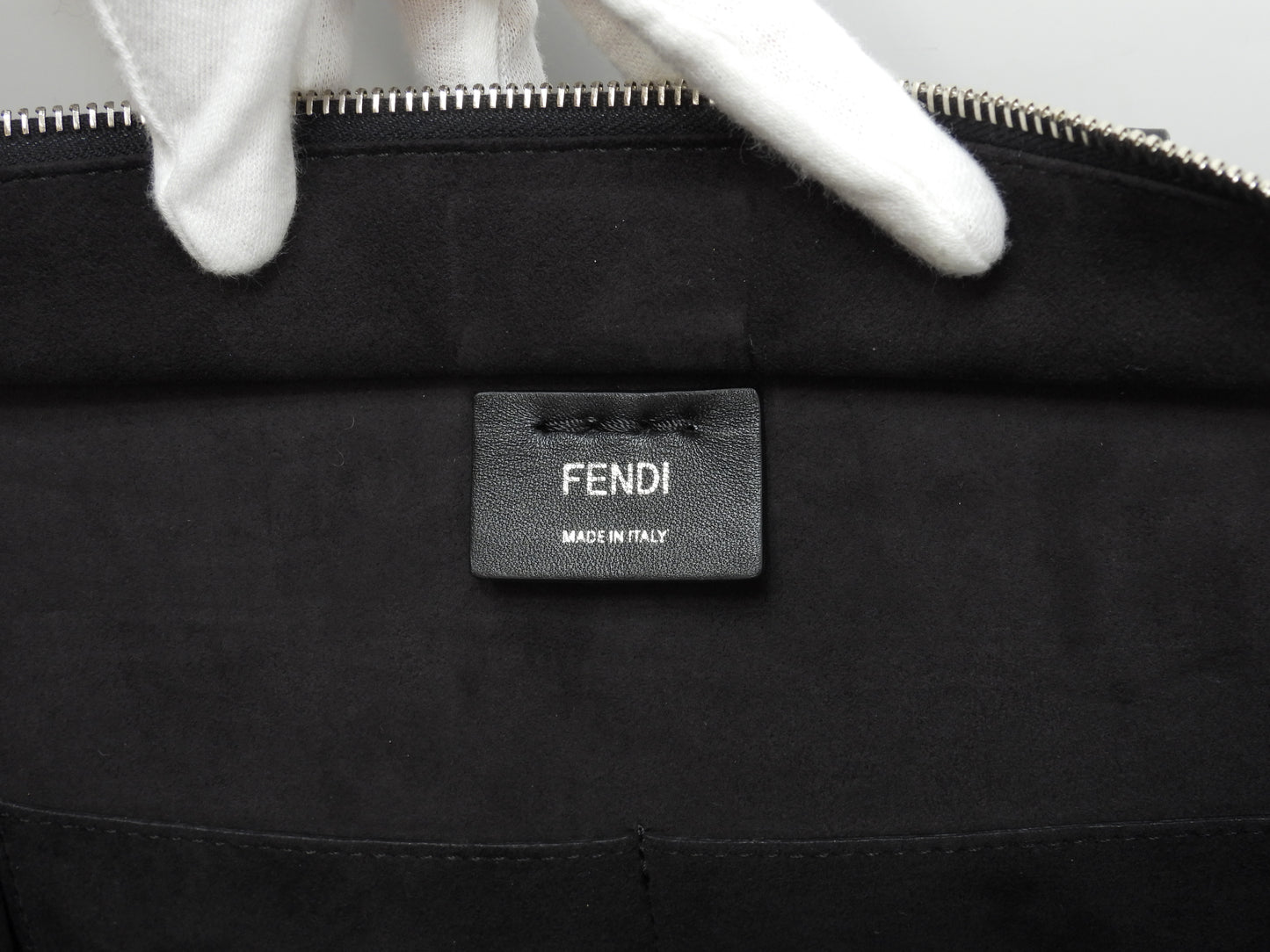 フェンディ トロワジュール レザー黒 s付ハンドバッグ トートバッグ 美品@ 54