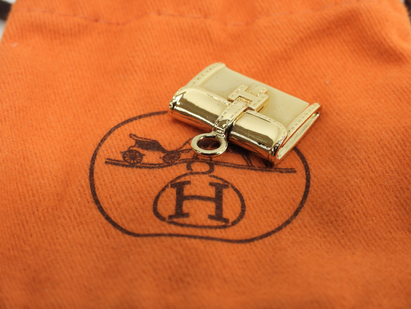 エルメス ペンダントトップ ジジェ ゴールド ネックレス用 チョーカー用 極美品@ 2