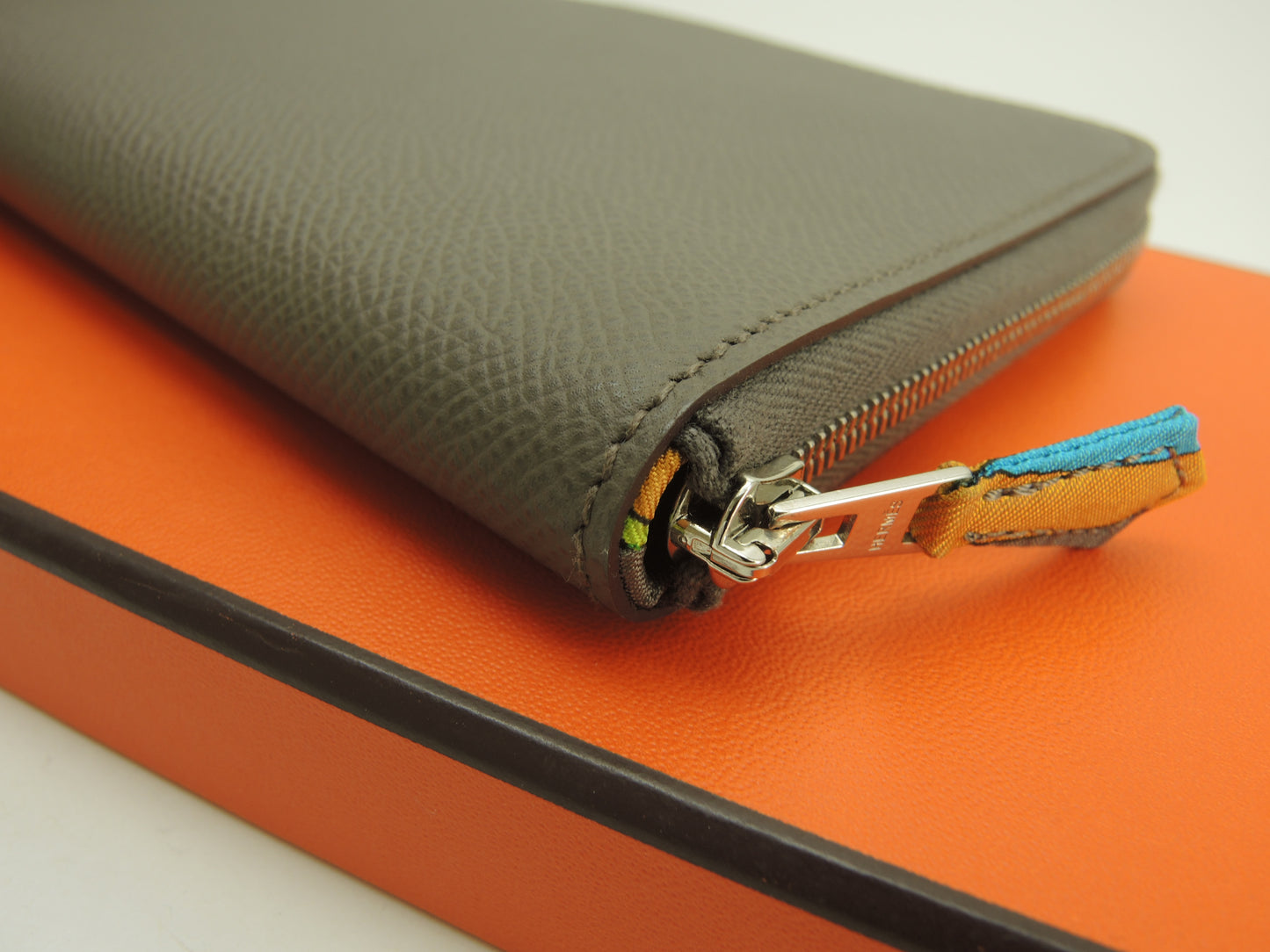 エルメス アザップロングシルクイン エプソン エタン 長財布 未使用@□P