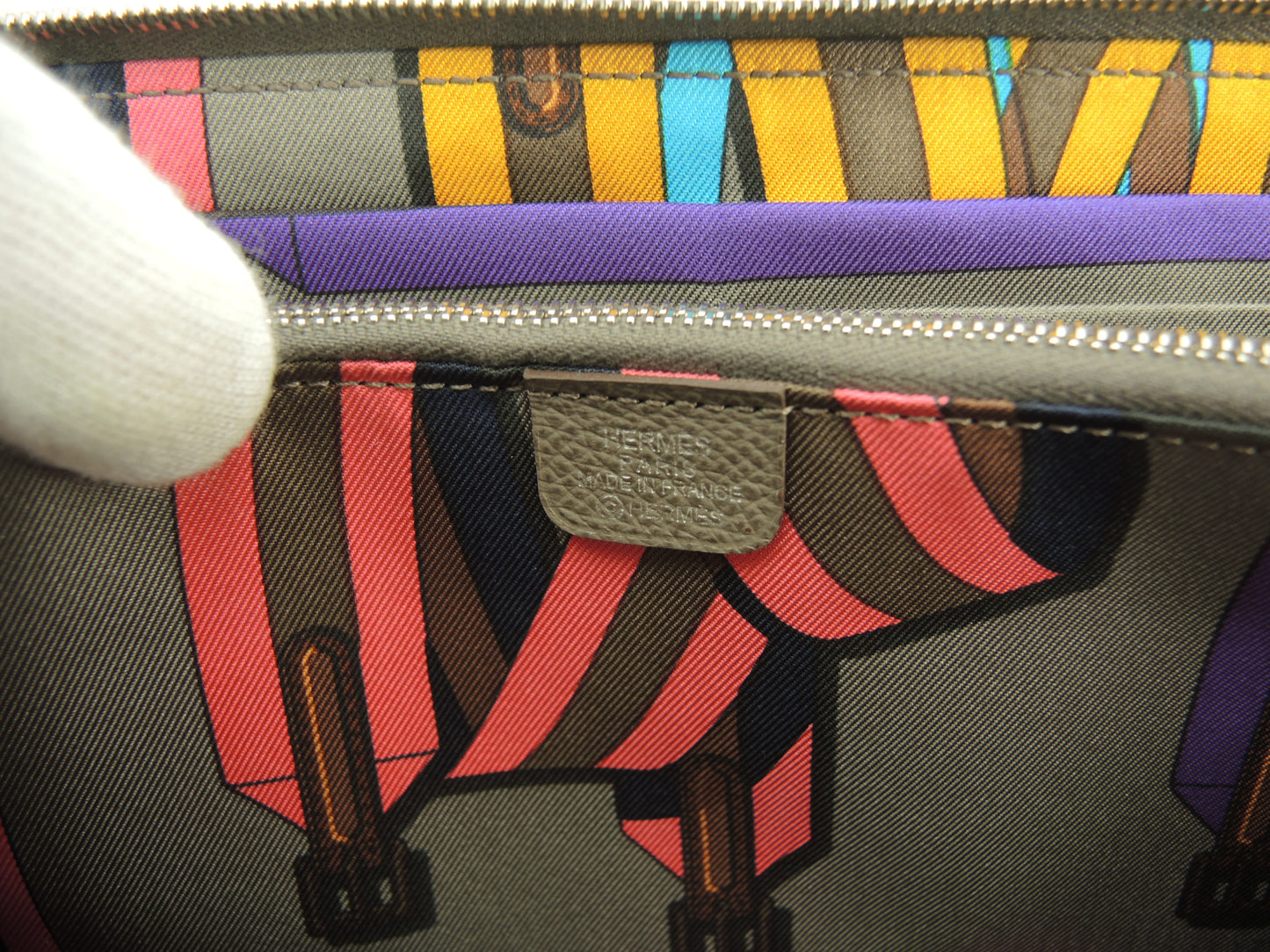 エルメス アザップロングシルクイン エプソン エタン 長財布 未使用@□P