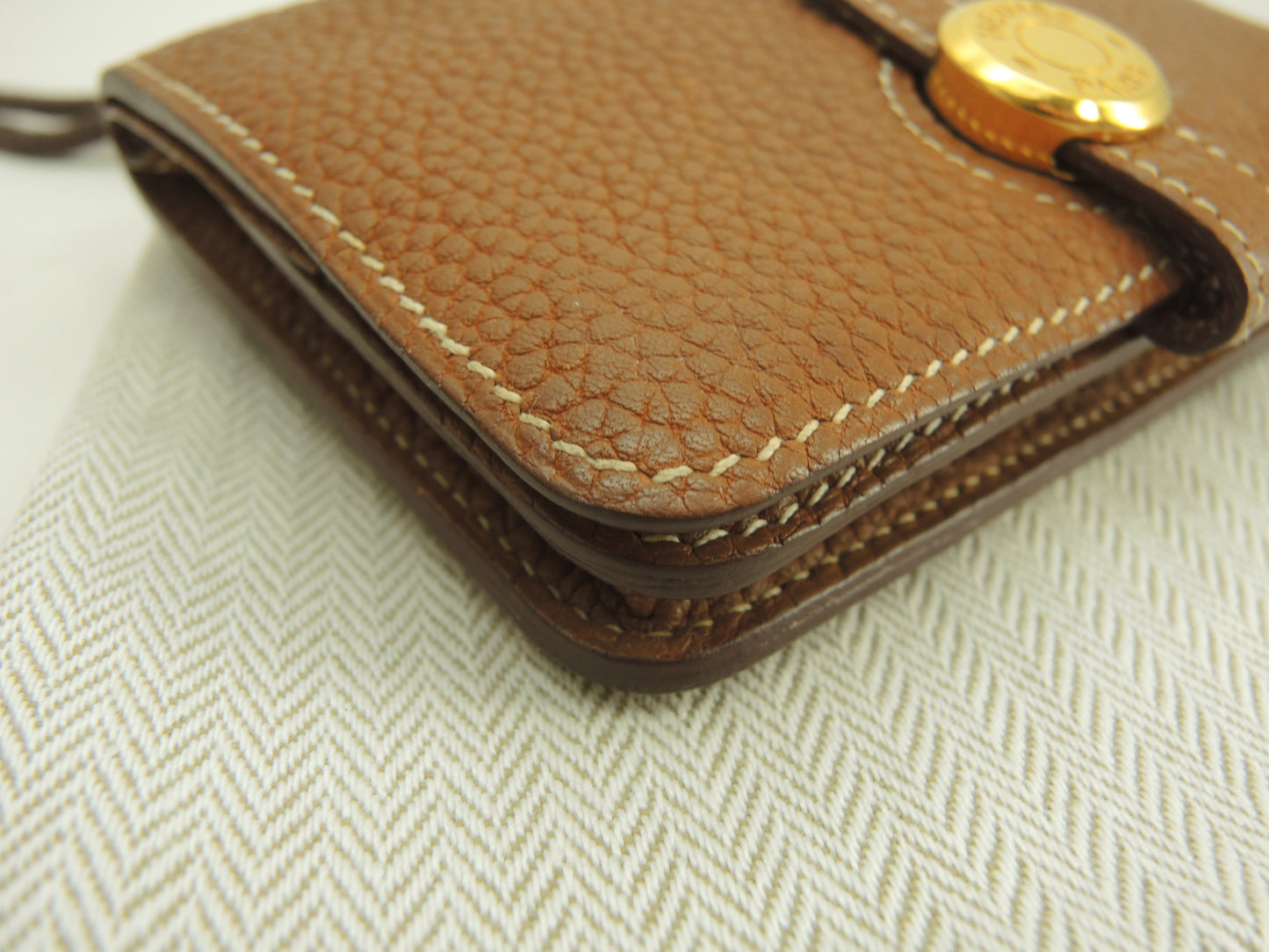 エルメス ドゴンコインケース トゴ ゴールド カード用ポケット付小銭入 財布@□G 5