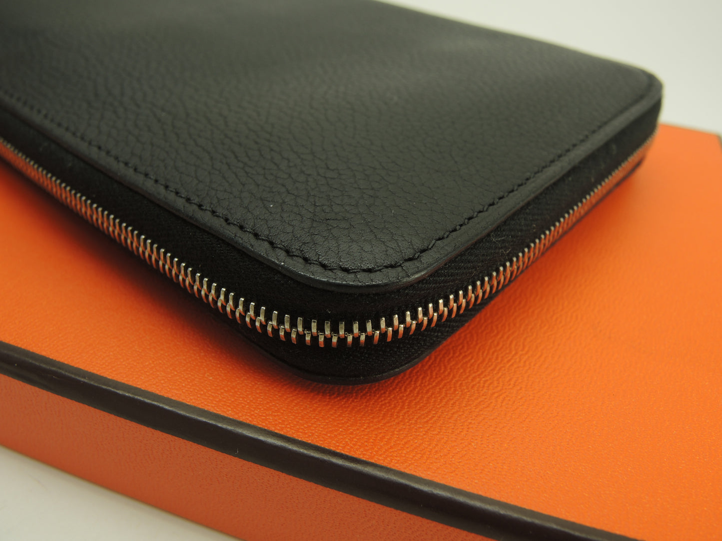 エルメス アザップロングクラシック フルレザー 黒 ラウンドジップ長財布 ロングウォレット@□L