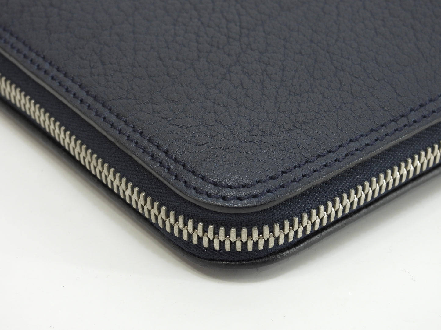 エルメス シルキーポップ フィヨルドレザー/シルク 紺紫白 エコバッグ ハンドバッグ極美品@□K