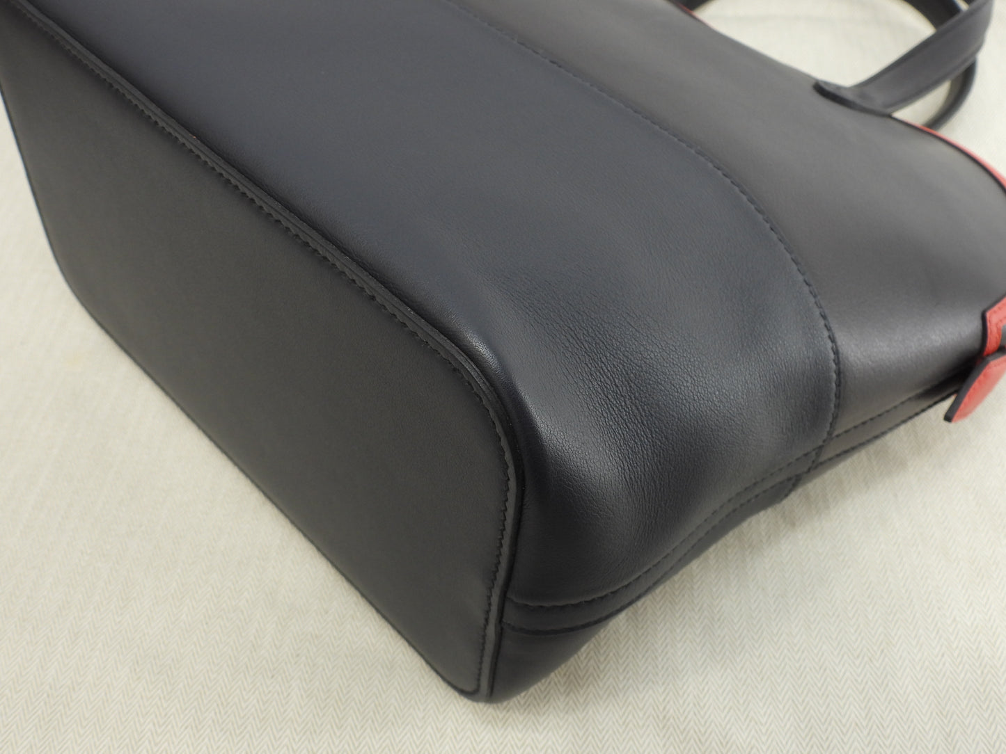 エルメス トランザット ヴォーエヴァーカラー/スイフト 黒紺赤 ハンドバッグ トートバッグ@D