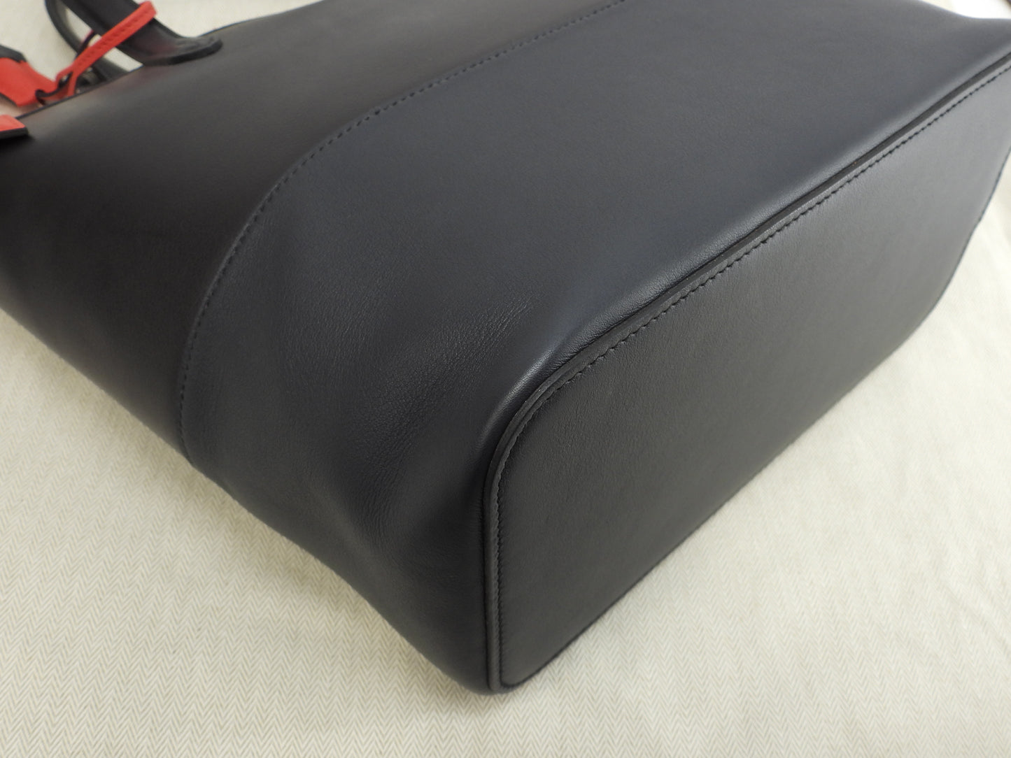 エルメス トランザット ヴォーエヴァーカラー/スイフト 黒紺赤 ハンドバッグ トートバッグ@D