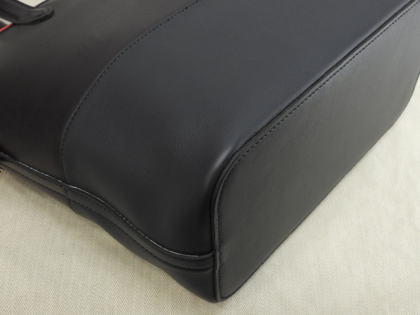 エルメス トランザット ヴォーエヴァーカラー/スイフト 黒紺赤 ハンドバッグ トートバッグ@D