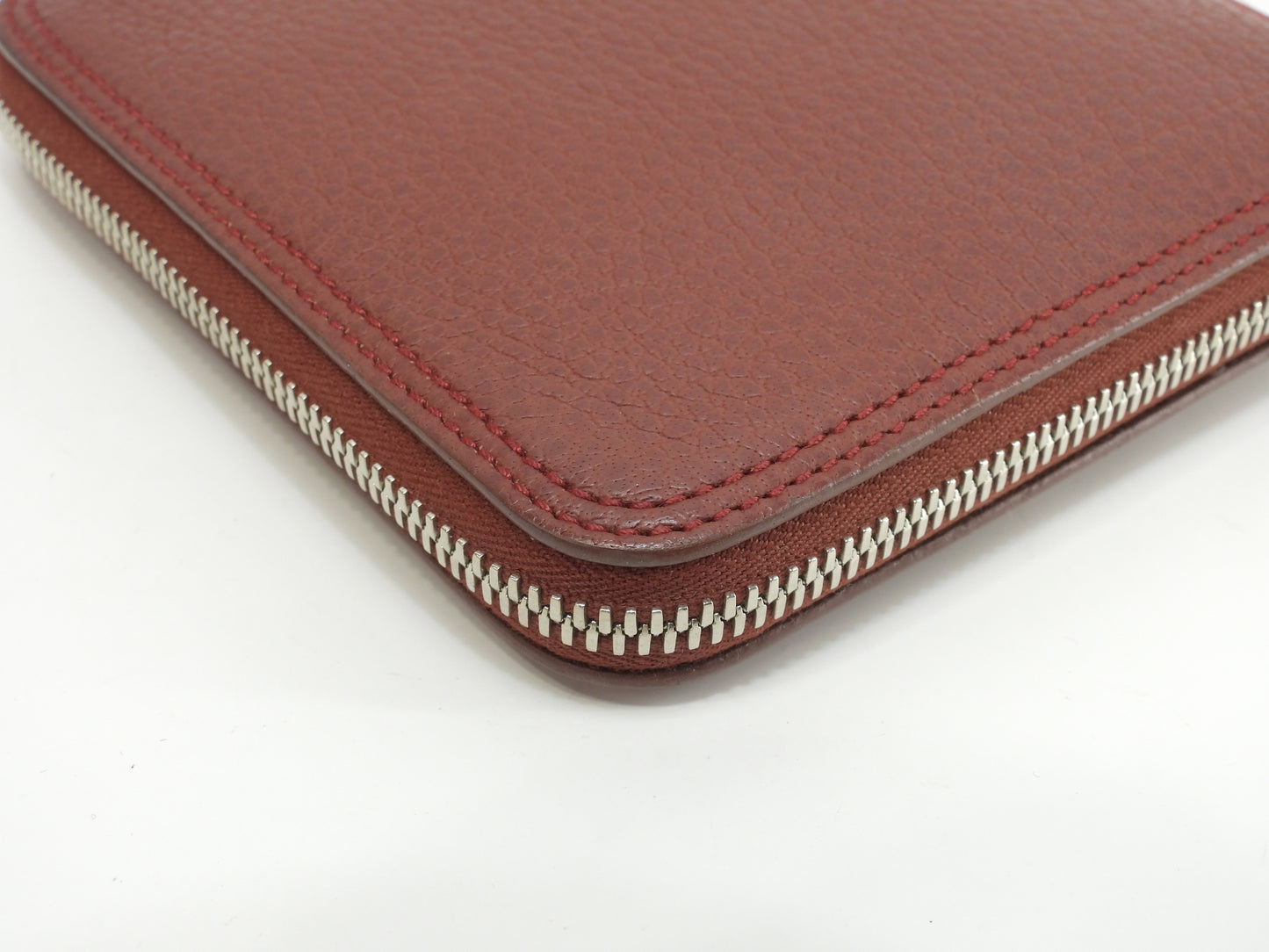 エルメス シルキーポップ シルク/ピンク/レザー赤茶 エコバッグ 折畳みハンドバッグ@□K