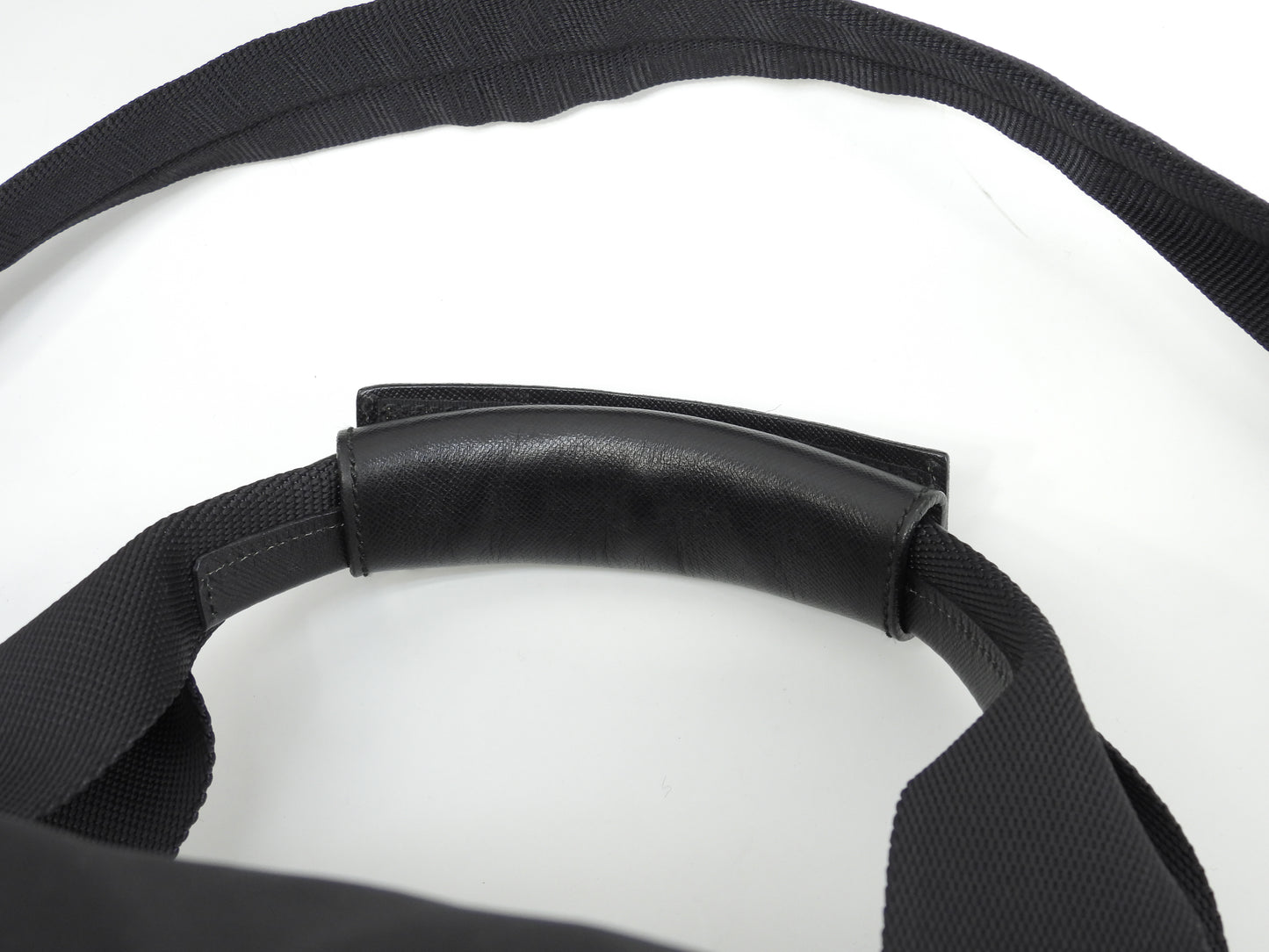 プラダ s付ボストンバッグ大 三角プレート ナイロン革黒 トラベル 旅行用ハンドバッグ@7