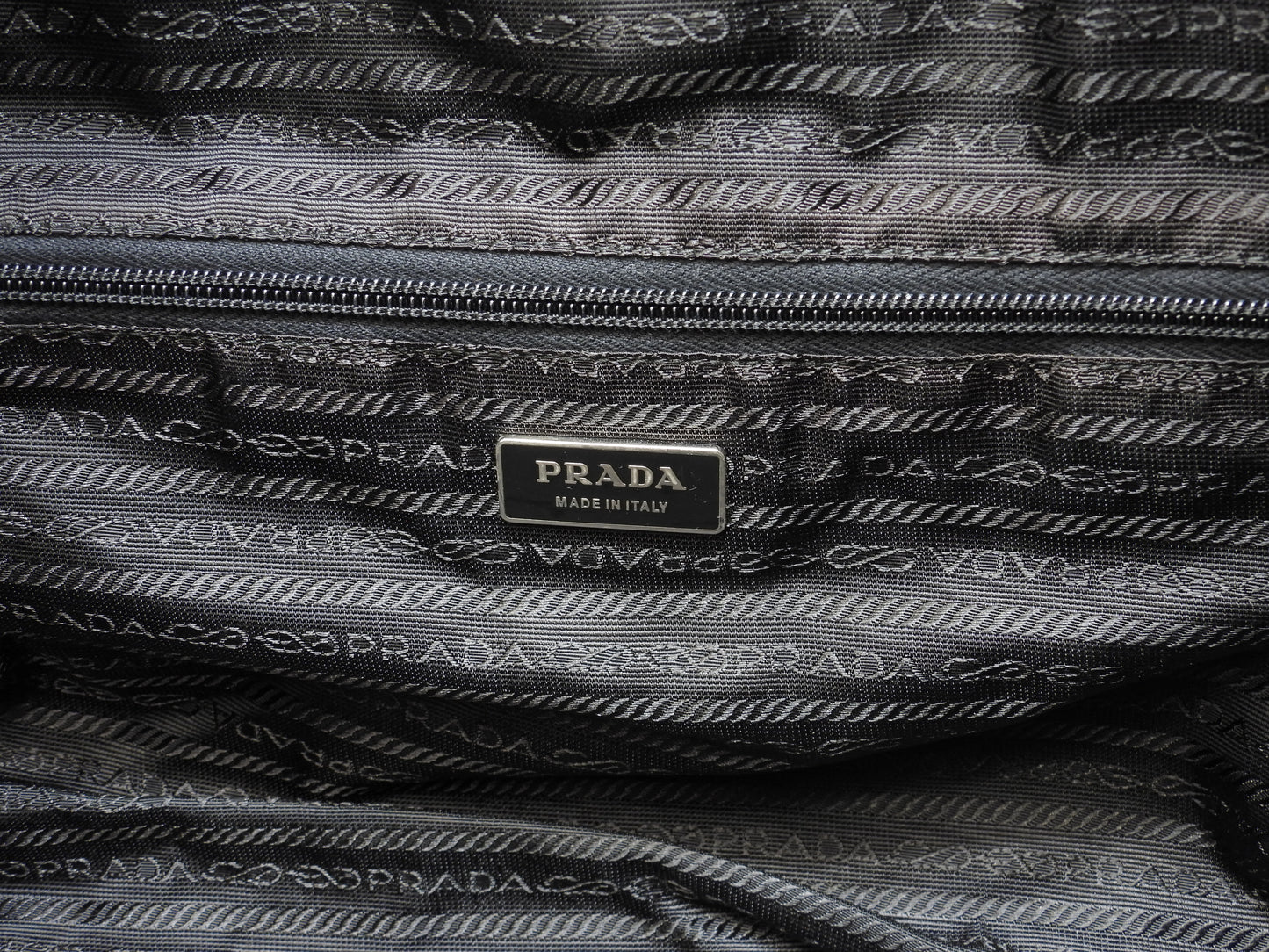 プラダ s付ボストンバッグ大 三角プレート ナイロン革黒 トラベル 旅行用ハンドバッグ@7