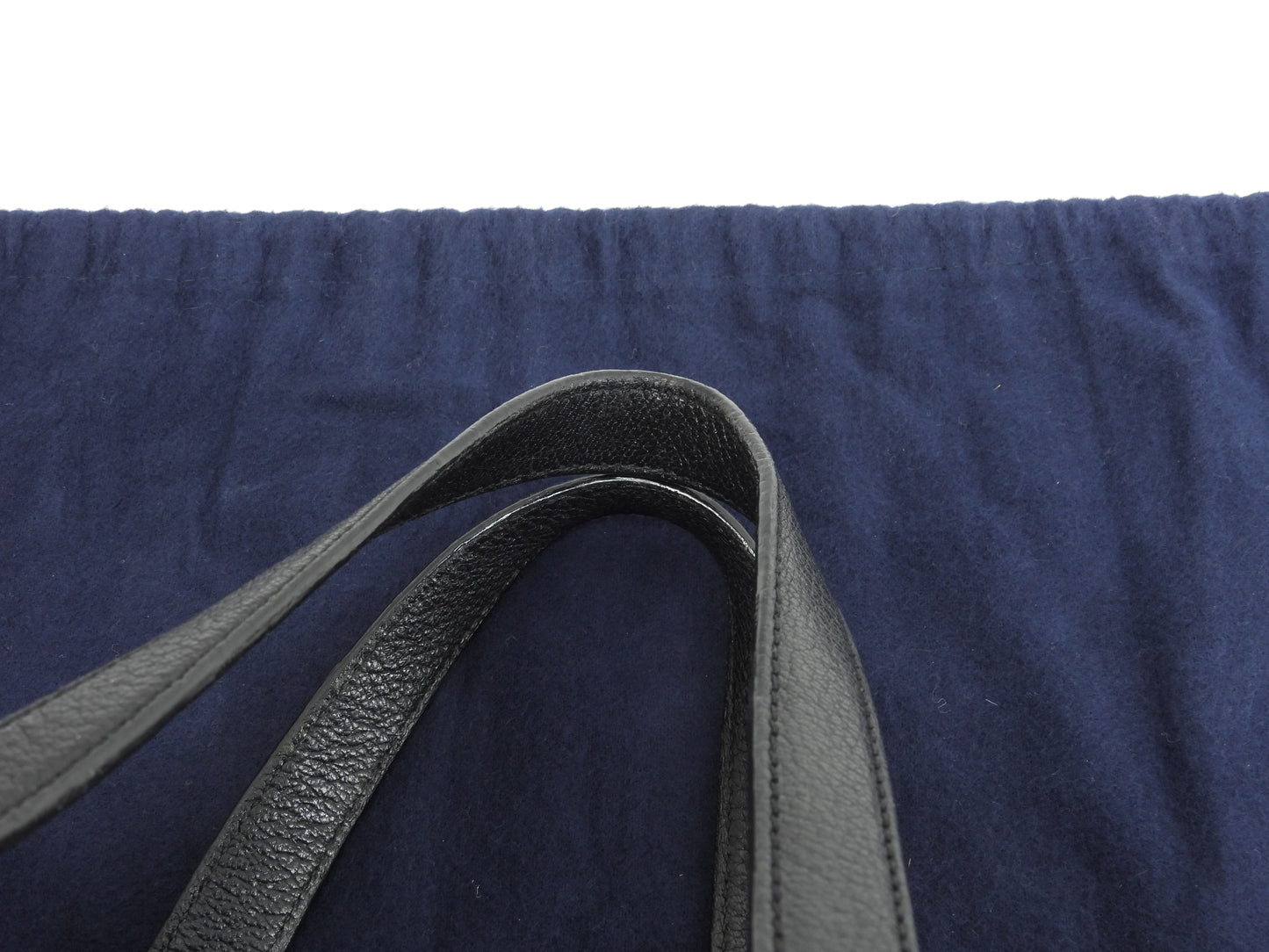 プラダ ボストンバッグ 三角プレート コットン紺革黒 トラベル 旅行用ハンドバッグ@146