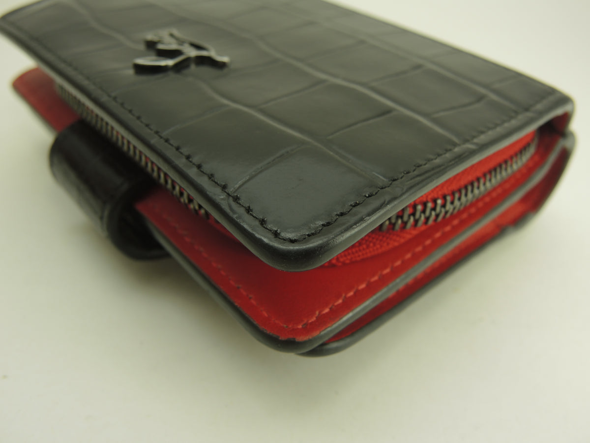 クリスチャンルブタン 2折財布 パロマ レザー黒赤 コンパクトウォレット@ 10