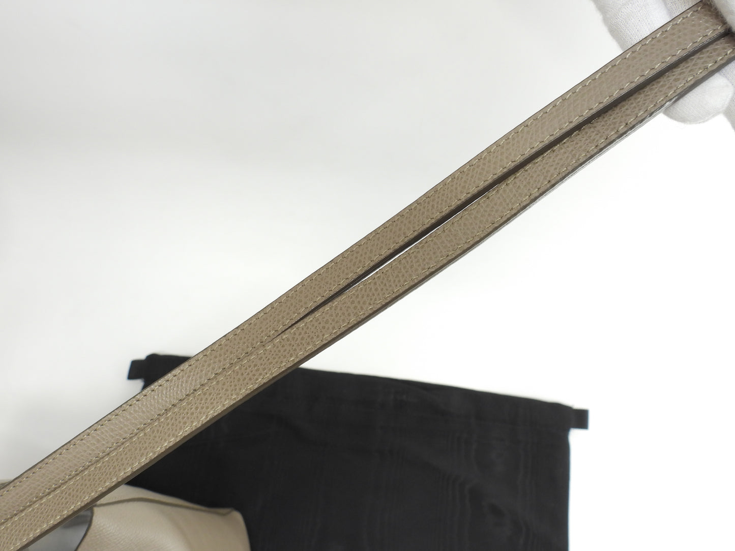 セリーヌ カバスモール ヴェルティカル レザー灰 ショルダーストラップ付ハンドバッグ ポシェット@F-CU-1118