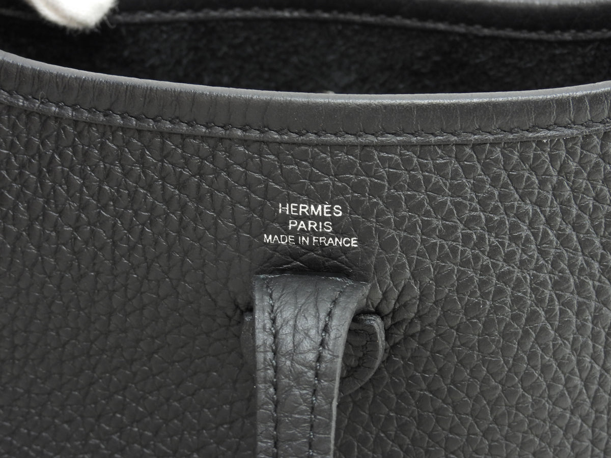 エルメス エヴリンTPM シルバー金具 トリヨンクレマンス黒 ポシェットバッグ 新品@W