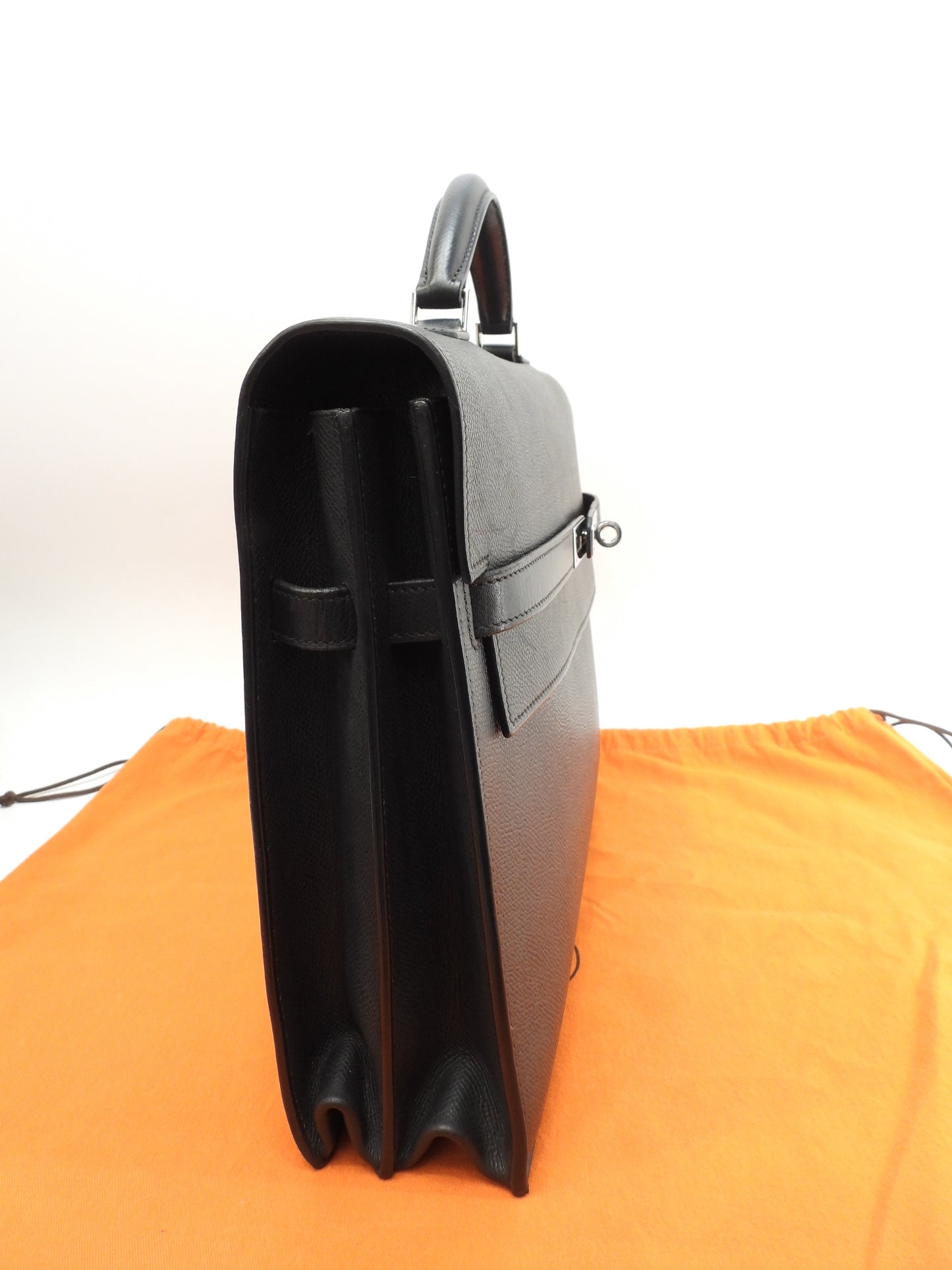 エルメス ケリーデペッシュ34 エプソン黒 シルバー金具 ブリーフケース@□I 2