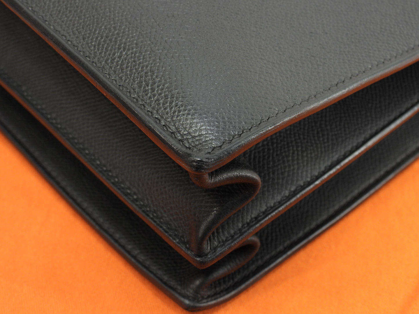 エルメス ケリーデペッシュ34 エプソン黒 シルバー金具 ブリーフケース@□I 2