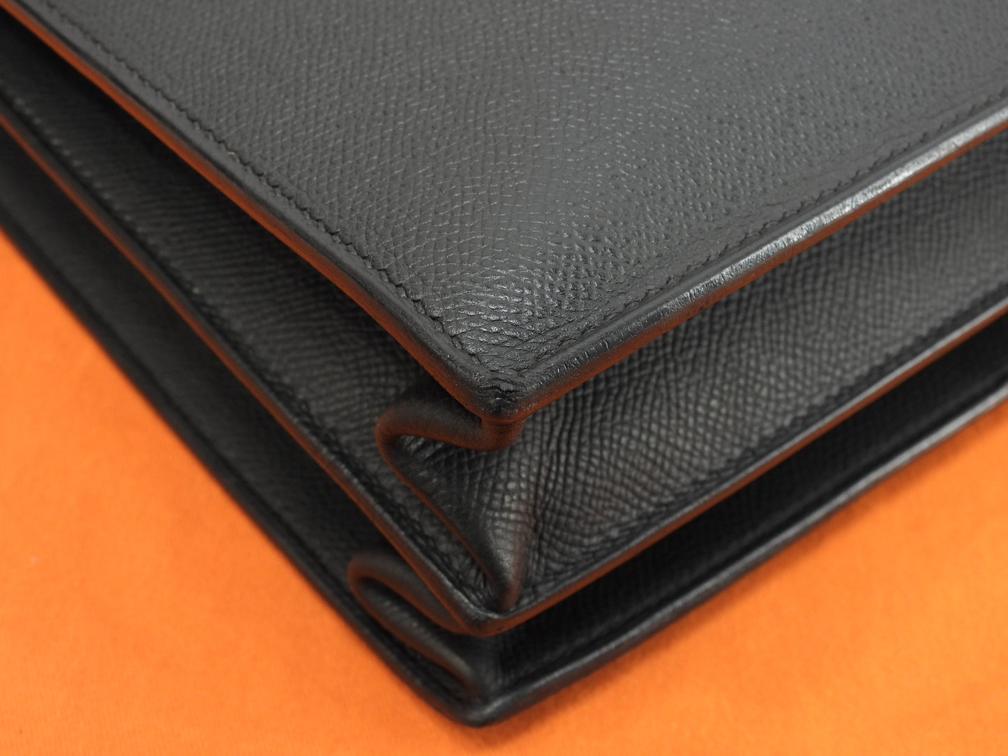 エルメス ケリーデペッシュ34 エプソン黒 シルバー金具 ブリーフケース@□I 2