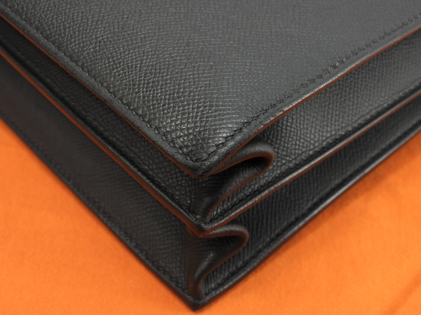 エルメス ケリーデペッシュ34 エプソン黒 シルバー金具 ブリーフケース@□I 2