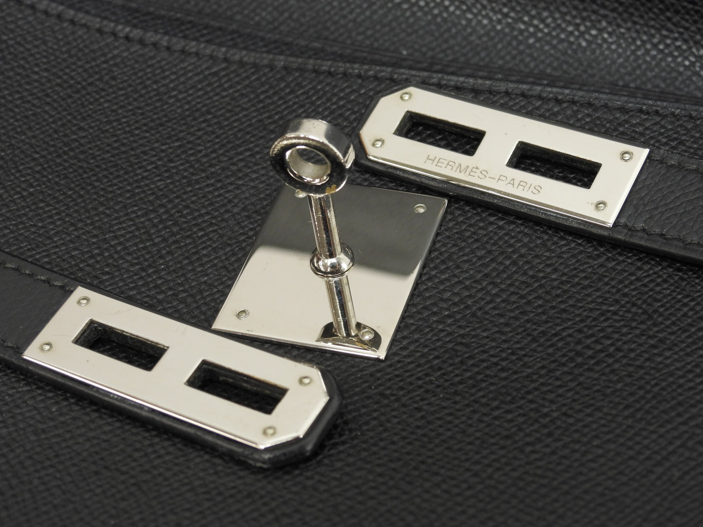 エルメス ケリーデペッシュ34 エプソン黒 シルバー金具 ブリーフケース@□I 2