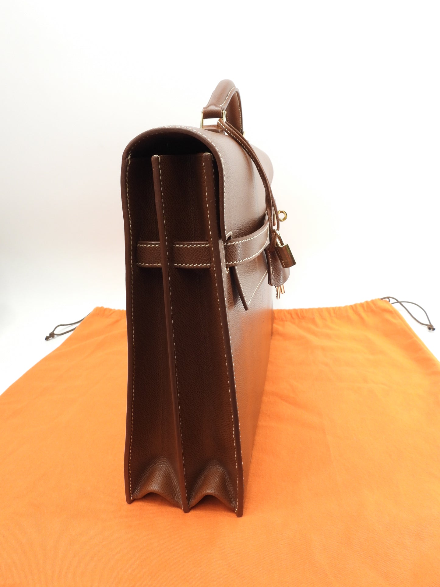 エルメス ケリーデペッシュ38 リセ/コニャック ゴールド金具 ブリーフケース@□F